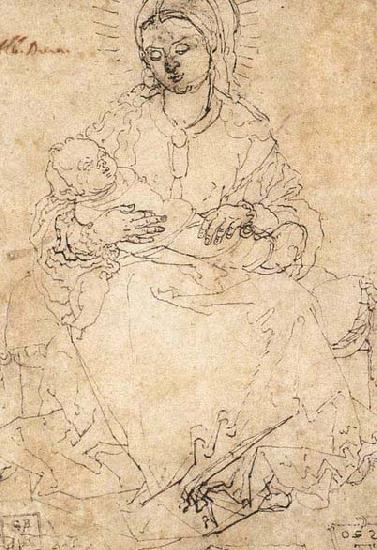 Albrecht Durer Madonna and Child on a Stone Bench oil painting picture